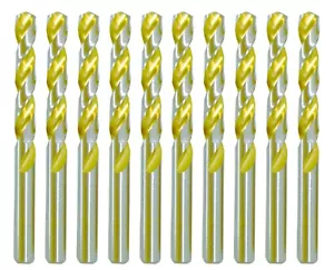 HSS Set Punte Trapano 19/64" Titanio Nitrurato Jobber Trapano Twist Acciaio Metallo-10pz - Foto 1 di 7