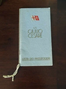 Brochure Giulio Cesare 1933 lista passeggeri transatlantico - Foto 1 di 13