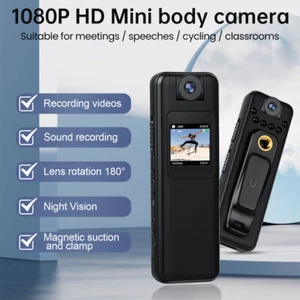 HD 1080P Mini Video Recorder DVR IR Night Vision Camcorder Body Police Camera US - Picture 1 of 16