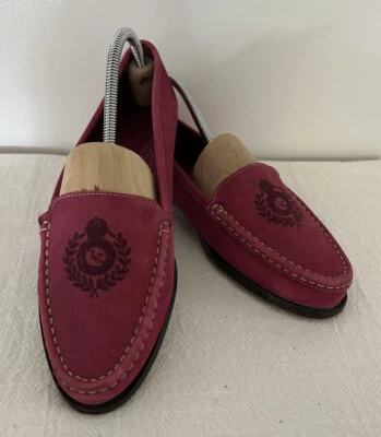 Винтажные женские мокасины 1980-х Liz Claiborne ярко-розовые замшевые кожа размер 8 Barbie - Изображение 1 из 4