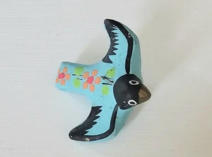 Vintage Tonala Mexican Folk Art Pottery Dove Ornament Hand Painted - Picture 1 of 4