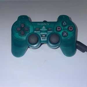 Official Sony PlayStation 2 PS2 Controller Emerald Green Clear SCPH-10010 OEM - Picture 1 of 5