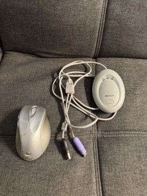 Microsoft Wireless Laser Mouse 6000 Silver Model 1052 w/ Receiver 3.0A Tested - Image 1 of 4