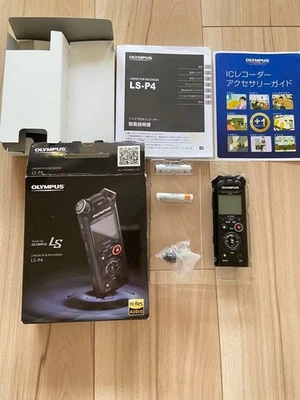 OLYMPUS LS-P4 Linear 39H black 8GB Hi-res PCM recorder Bluetooth Japan w/box - Image 1 of 3