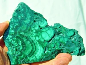 Beautiful Polished Malachite Slice Congo Natural Crystals 129mm 5.1" 4217d xx - Picture 1 of 12