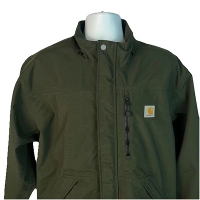 Carhart Storm Defender Jacket Olive Green Men’s Large J162 307 Rain Coat - Image 1 of 4