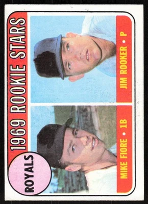 1969 Topps #376 Royals 1969 Rookie Stars (Mike Fiore / Jim Rooker) - Image 1 of 2