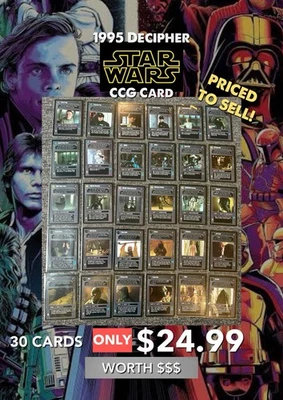 1995 Star Wars Decipher CCG CARDS, 30 Cards - Image 1 of 4