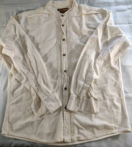 Long Sleeve Tombstone Western Shirt By Ishka 100% Cotton Ecuador Size Large - Picture 1 of 9