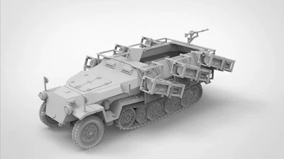 3D Printed 1/72/87/144 German Sd.Kfz.251/1 Rocket Launcher Vehicle B Model Kit - Image 1 of 4