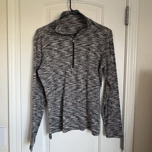 Pullover Columbia para mujer con cremallera en cuarto manga larga con volantes en la espalda - XL - Imagen 1 de 8