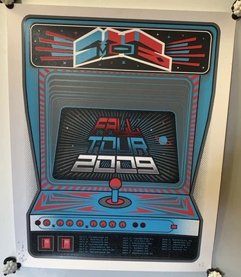 moe. 2009 年秋季巡回赛街机游戏音乐会海报编号 34/250 签名罕见 — 第 1/4 张图片