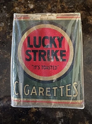 De colección Segunda Guerra Mundial Era Lucky Strike Cigarrillos Paquete Vacío Segunda Guerra Mundial B28 Foto 1 de 4