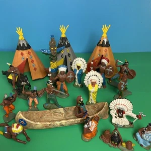 Vintage Britains Plastic Indians Figures Bundle - Picture 1 of 10