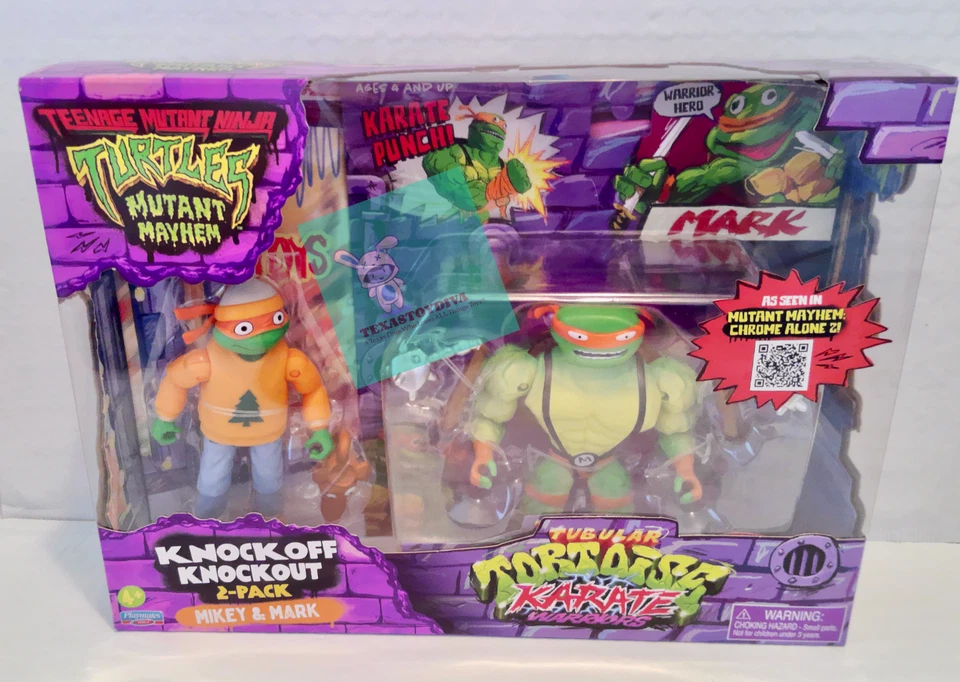 MIKEY MARK TMNT Mutant Mayhem TUBULAR TORTUGA KARATE Guerreros Knockoff Knockout Foto 1 de 1