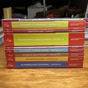 ATI RN Nursing Books *COMPLETE SET* @2023 by Assessment Technologies Inst. - Picture 1 of 24