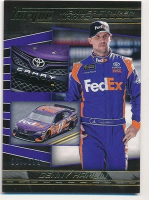 DENNY HAMLIN 2017 PANINI TORQUE MANUFACTURER MARKS #MM12 SP #081/199 MINT - Image 1 of 2