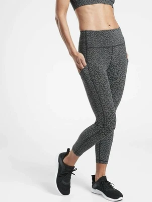 Athleta Ultimate Stash Pocket 7/8 Apretado Negro Talla Mediana #981872 Foto 1 de 4