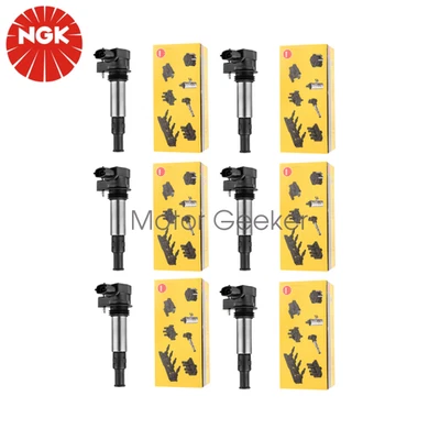 6 x 12590954 OEM NGK U5049 Ignition Coil For Buick Allure Cadillac STS CTS SRX - Image 1 of 4
