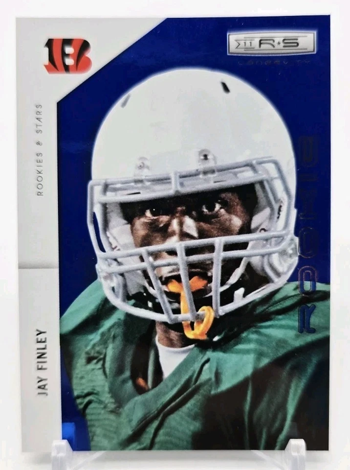 2011 Panini Rookies & Stars JAY FINLEY Rookie RC Longevity Sapphire /75 Bengals - Image 1 of 4