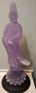 Kwan Yin QUAN AM QUART STATUE Mitgefühl Barmherzigkeit Güte Buddhismus SALON DEKOR - Bild 1 von 14