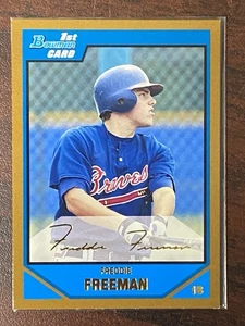 2007 Bowman Draft Picks GOLD Freddie Freeman RC - Bild 1 von 2