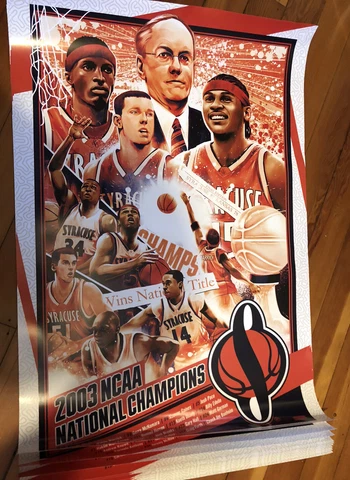 2003 SYRACUSE ORANGE NATIONAL CHAMPIONSHIP POSTERS CUSE Carmelo Boeheim Cover