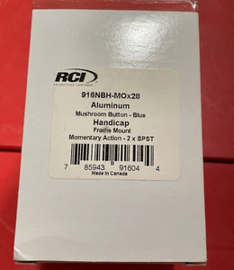 RCI 916NBH-MOx28 Mushroom Button Blue Handicap Symbol - Picture 1 of 2