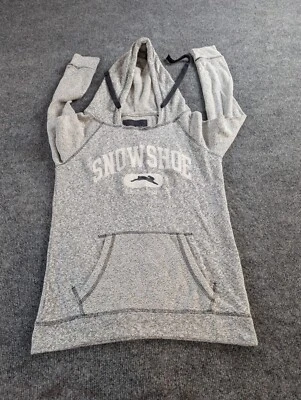 Campdavid Hoodie Womens Small Gray Snow Shoe West Virgina Long Sleeve - Image 1 of 4