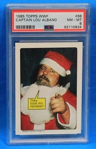 1985 TOPPS WWF # 66 Captain Lou Albano PSA 8 NM-MT # 62110834 - Picture 1 of 2