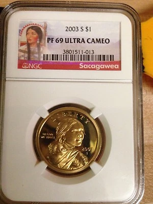 2003-S SAC$1 (Proof) Sacagawea Dollar PF69 Ultra Cameo - Image 1 of 4