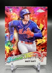 2023 Topps Chrome Update BRETT BATY RC ROOKIE Future Stars #FSU-19 Mets - Picture 1 of 2