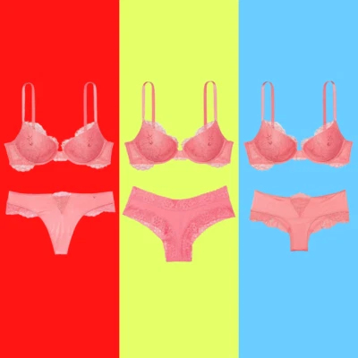 Victoria's Secret Muy Sexy Sujetador Push-Up y Panty Conjunto de 2 Piezas Encaje Melocotón Naranja Nuevo con Etiquetas Foto 1 de 4