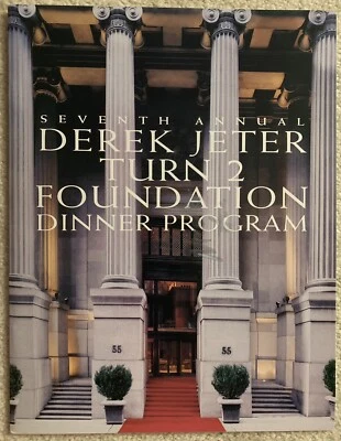 7th Annual Derek Jeter Turn 2 Foundation Dinner Program With Lou David Autograph - Image 1 of 3
