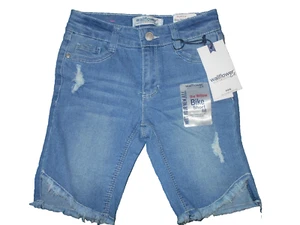 Wallflower Girls Size 7 Denim Bike Shorts - Picture 1 of 1