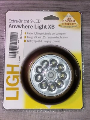 Light It Anywhere Night Light XB 9-LED AAA Battery 30015-307 Bronze NIP Wireless - Image 1 of 2
