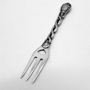 Grapevine Design Pickle Fork Coin Silver No Mono