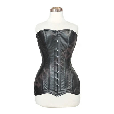Mujeres Corsés de Cuero Entrenador de Cintura con Forma de Cuerpo Deshuesado de Acero Resistente Foto 1 de 3