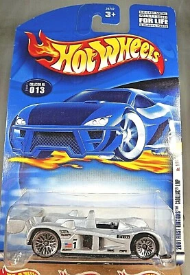 Cadillac LMP 2001 Hot Wheels #13 primeras ediciones 1/36 plateado con ruedas de encaje cromado Foto 1 de 4