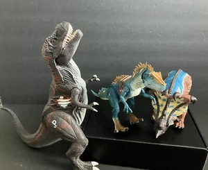 Allosaurus Assault Jurassic Park World Toyrus & Pachyrhinosaurus & 2000 T-REX - Picture 1 of 24