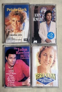 X4 Vintage Audio Cassette John Rowles & Petula Clark & Vera Lynn - Picture 1 of 10