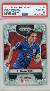 2018 Panini Prizm World Cup Luka Modric Mojo Prizm PSA 10