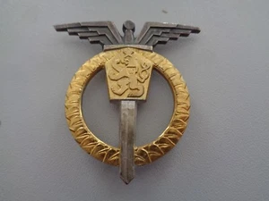 (A40-1326) CSSR CZ Tschechoslowakei Piloten Leistungsabzeichen Abzeichen  - Picture 1 of 3