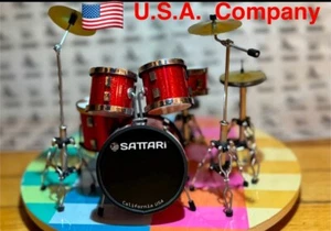 miniature drum kit. SATTARI 5 Pice California USA - Picture 1 of 13