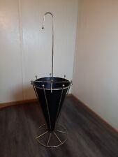 Antique Art Deco Metal Umbrella Stand Black Tin unbrella shape