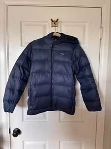 Patagonia Kids' Hi-Loft Down Sweater Hoody - Navy Size: XL - Picture 1 of 7