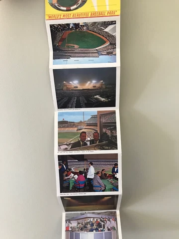 Vin Scully, Los Angels Dodgers Postcard Fold-out, early 1960's, sold at stadium Cover