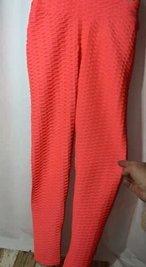 Small Scrunch Butt Lift Leggings Neon Coral - Picture 1 of 6