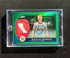 Nicolas Seiwald ON CARD Auto /25 + Relic Topps Chrome Salzburg Team Set 2022/23