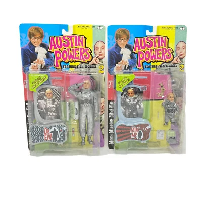 Lote de 2 Austin Powers McFarlane Talking Dr. Evil Mini Me Bigglesworth Serie 2 Foto 1 de 4